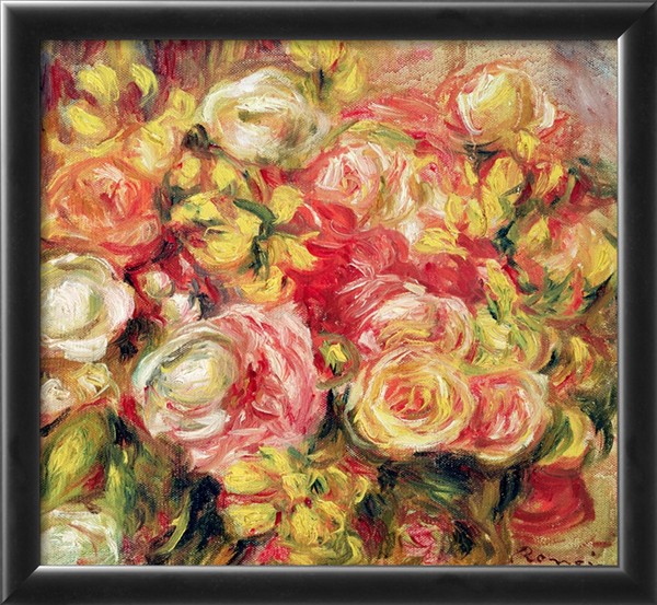 Roses Red by Renior - Pierre-Auguste Renoir painting on canvas